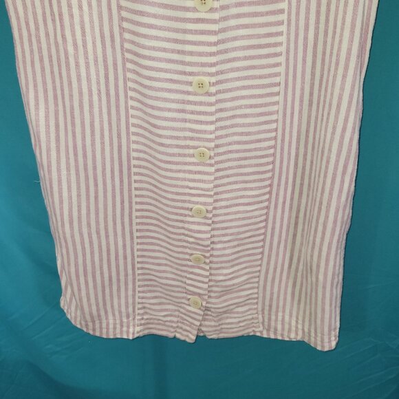 Madewell Womens Striped Button-Back Dress S - Picture 7 of 9